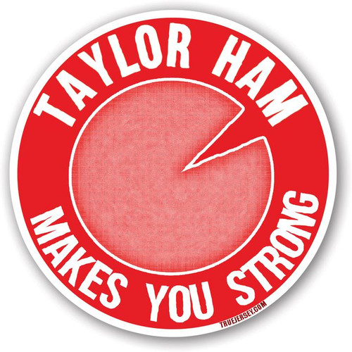 Lifting sandwiches builds strong bones!

Measures 3 by 3 inches.

All our stickers are made from high quality vinyl rated for years of outdoor use, and can be removed without marring the underlying surface.