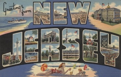 Greetings From New Jersey Refrigerator Magnet