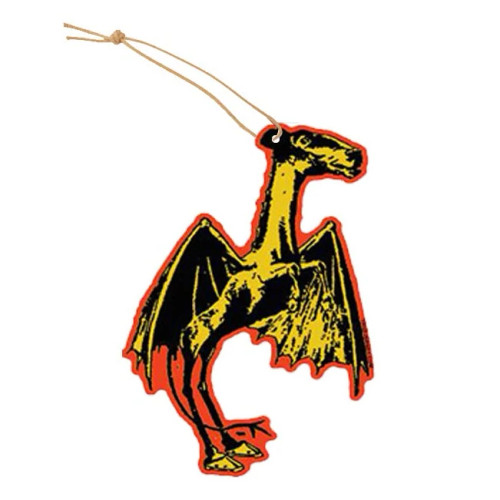 Bring New Jersey's favorite cryptid with you wherever the road takes you!

This air freshener comes packaged in a heat-sealed poly bag to lock in that refreshing vanilla fragrance until ready for use.