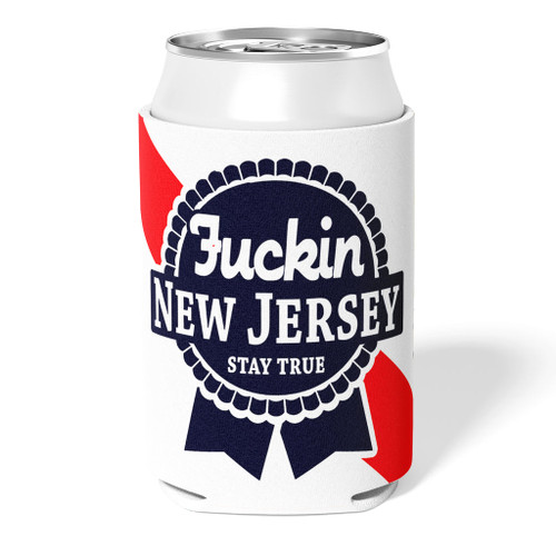 The old Pabst bottle might not adorn the Newark skyline anymore, but the local attitude can't ever be demolished. Here's to cheap beer and that irreplaceable Jersey flavor.

This collapsible can cooler is the perfect insulator for any 12 ounce can or bottle. It folds to fit in your pocket or bag when not in use. Plus the design is printed on both sides of the cooler for your viewing pleasure.