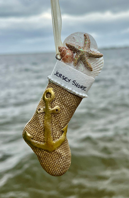 Anchor & Starfish Stocking ~ Jersey Shore