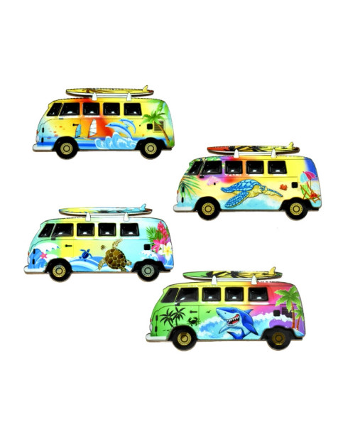 Beach Van with Surf Board 2D Fridge Magnet