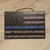 USA Flag- Blue Line Wood Sign 8” x 12”
