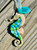 RESIN ORNAMENT - SEA GLASS SEAHORSE- JERSEY SHORE 
