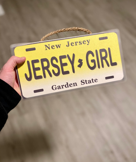 Jersey Girl License Plate Wood Sign