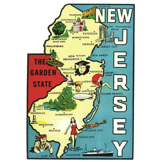 New Jersey the Garden State Postcard