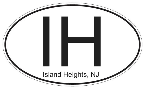 Island Heights Oval Sticker