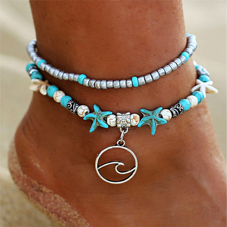 Starfish Wave Anklet Bracelet