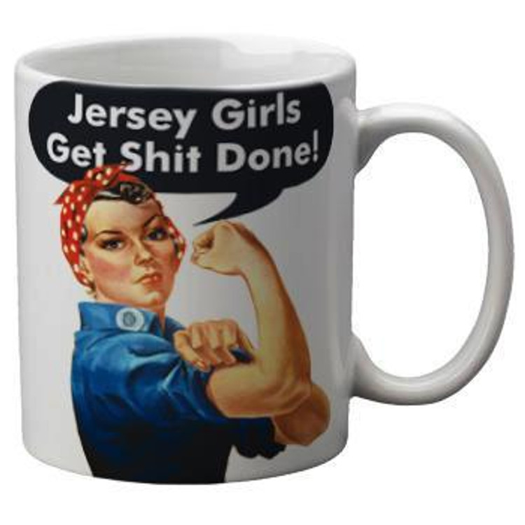  Jersey girls get shit done and look good doin' it!

All of our 11 ounce mugs are dye sublimated by hand to to ensure a long lasting and vibrant print. Suitable for all warm beverages and alcoholic concoctions - we don’t judge.
