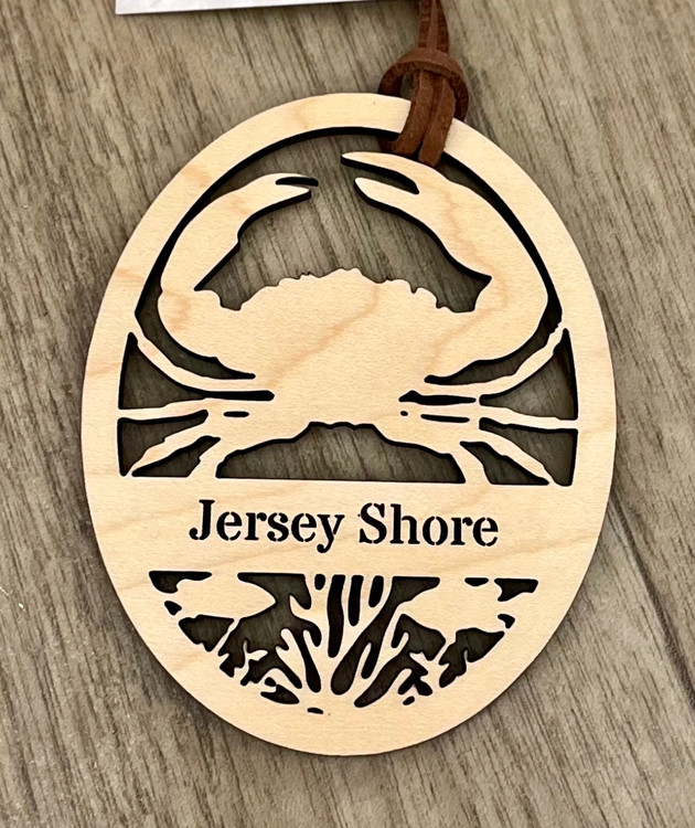 Coastal Crab Maple Wood - Jersey Shore Ornament 