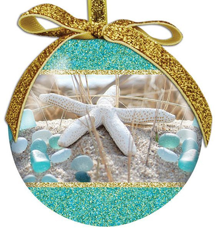 Acrylic Ball Ornament - Beach Walk Sea Glass