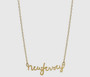 New Jersey Gold Script Necklace
