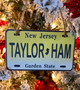 Taylor Ham Wood License Plate Ornament 3” x 4.5”