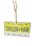 Taylor Ham License Plate Wood Ornament