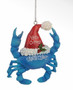 Santa Claws Blue Crab Ornament 