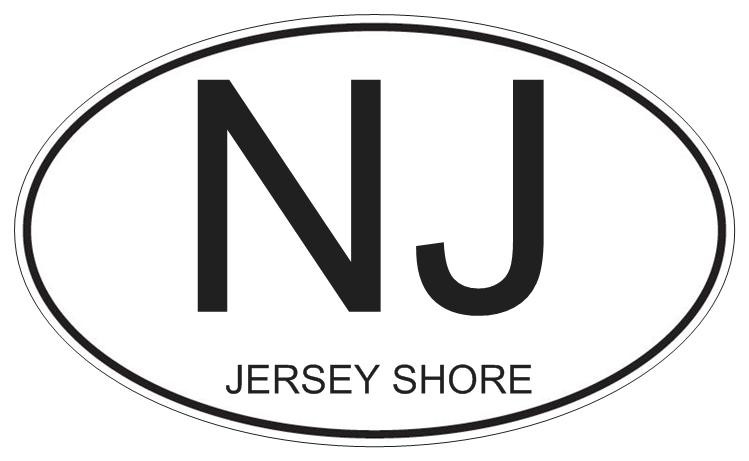 Jersey Shore Oval Sticker Jersey4Sure