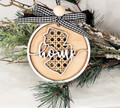 New Jersey Boho Christmas Ornament w/Black Ribbon