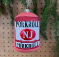 Handmade Pork Roll  Glass Ornament 