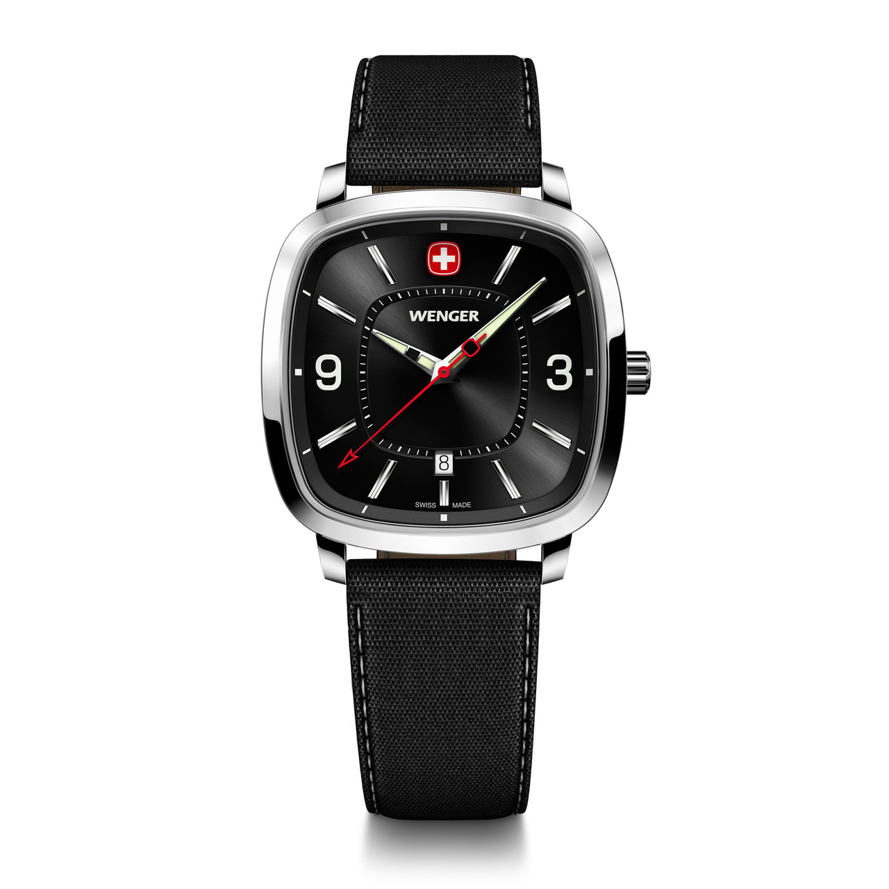 Orologio Cronografo Uomo WENGER Vintage 40mm | Sportivo Al Quarzo Con Cinturino SmartCycle Nero