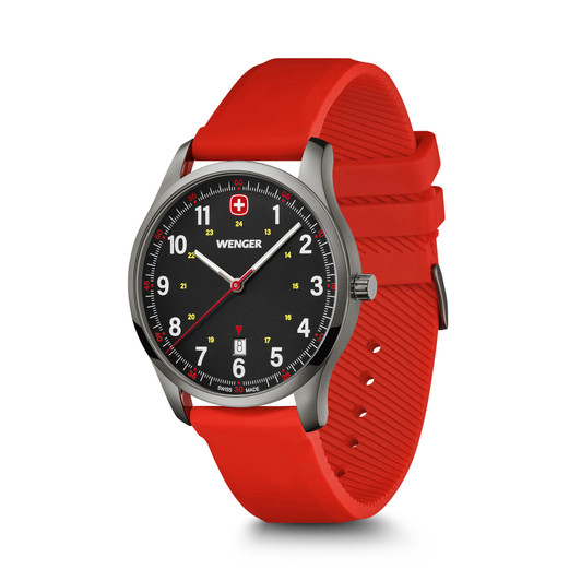 City Sport, Black Dial, Silicone Red Strap City Sport, Black Dial, Silicone Red Strap