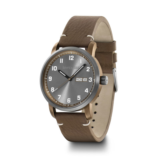 Attitude, Grey Dial, Brown Leather Strap