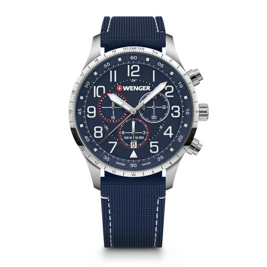 Attitude Chrono Blue Dial, Blue Silicone Strap