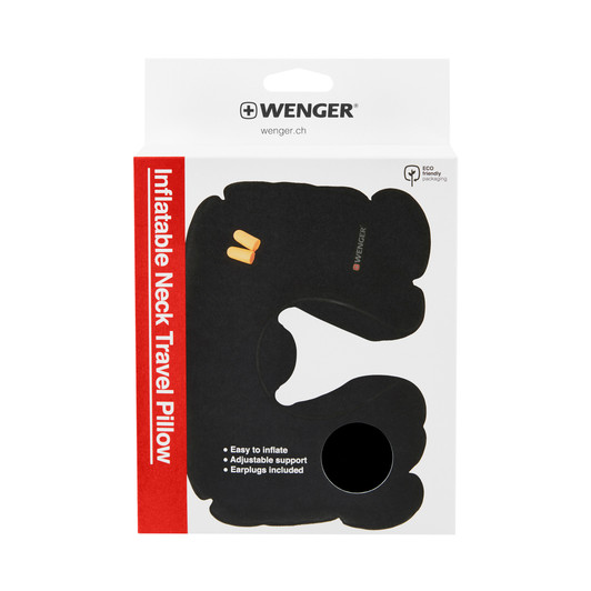 Wenger Inflatable Neck Travel Pillow with Earplugs Wenger Inflatable Neck Travel Pillow with Earplugs