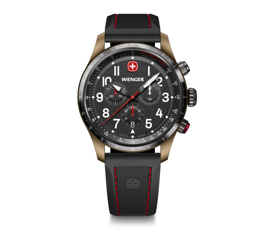 Terragraph Chrono 43mm, Bronze Case, Black Silicone