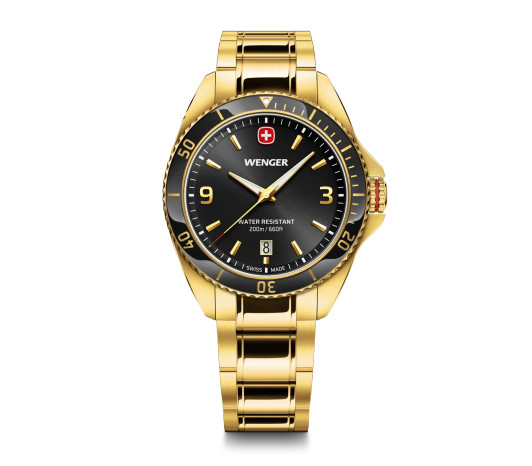 Executive 40mm, Black Dial, Gold Stainless Steel