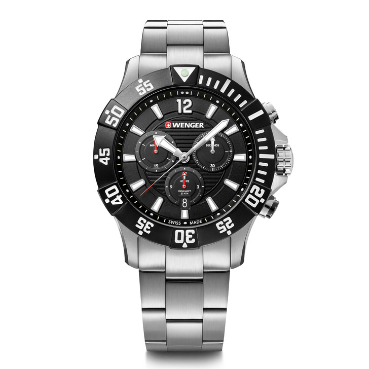 Seaforce Chrono, 43mm, black, stainless steel