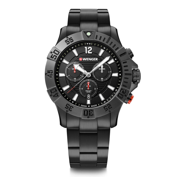 Seaforce Chrono, 43mm, black, stainless steel black