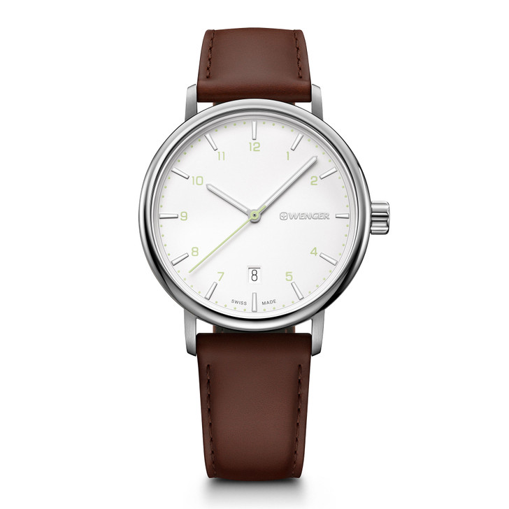 Urban Classic, 40mm, silver-white, leather