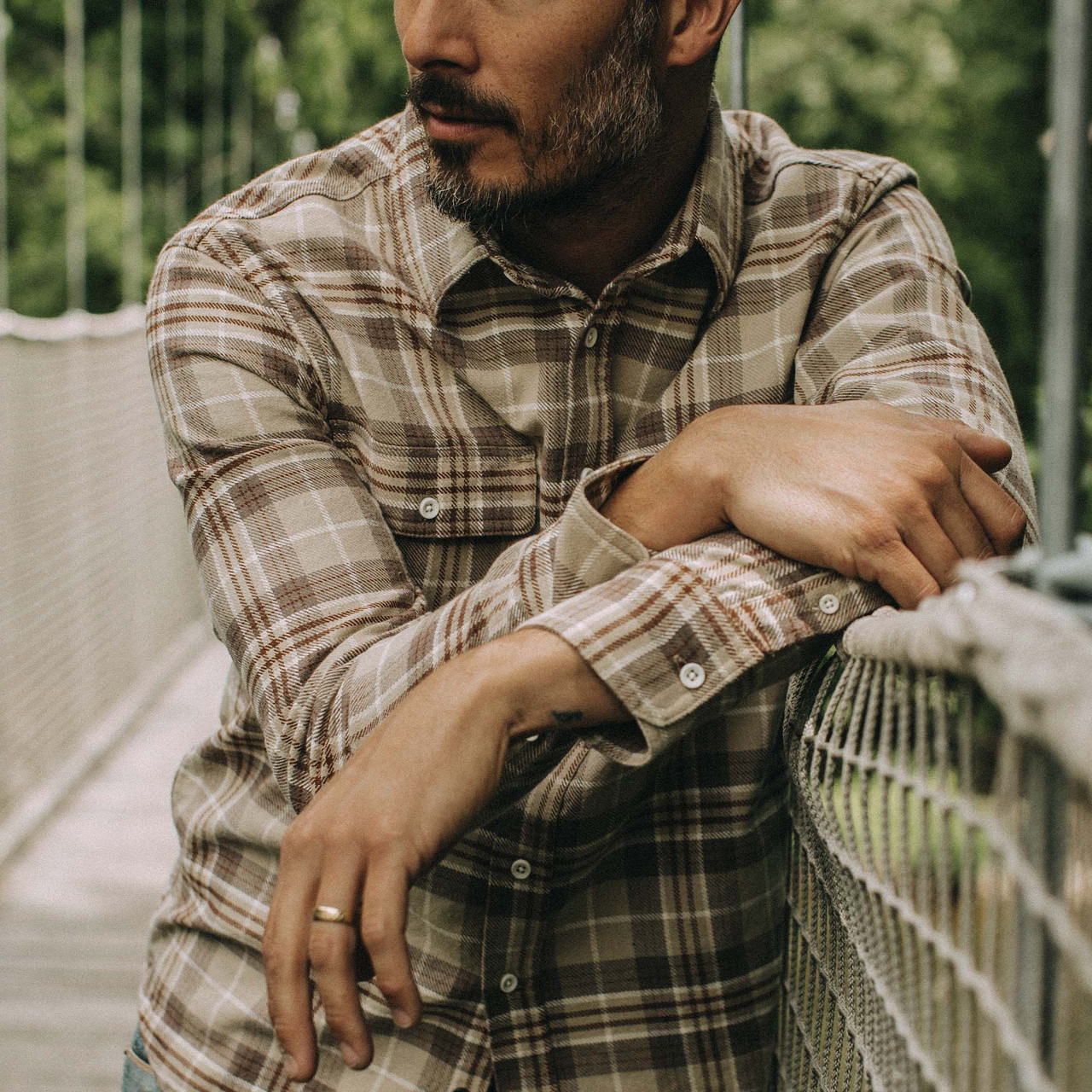 The Ledge Flannel Shirt in Conifer Plaid