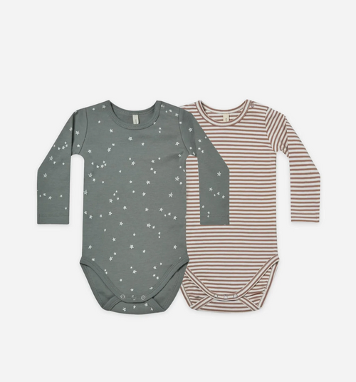 Jersey Bodysuits 2-Pack | Cocoa Stripe