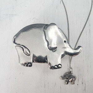 Elephant Wish Box with Elephant Necklace