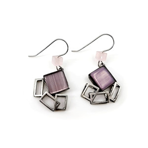 Christophe Poly Lavender Square Earrings