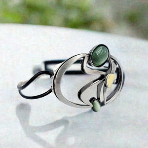 Christophe Poly Light-Green Leather Bracelet