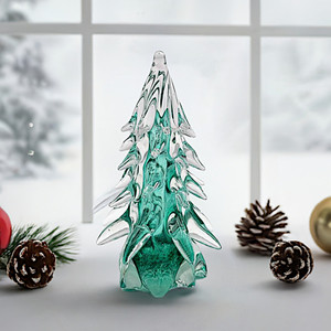 Handblown Glass Tree - Green