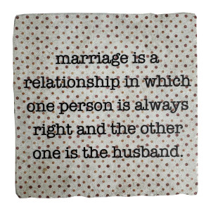 Marriage, Marble Coaster