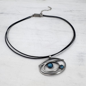 Christophe Poly Leather Cord Necklace - Solar System