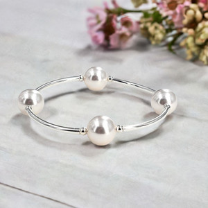 Blessing Bracelet - White Crystal Pearl