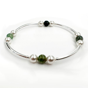Moss Agate Bracelet - Concentration