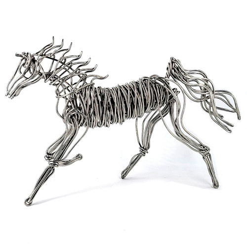 Aluminum Wire Sculpture - Horses