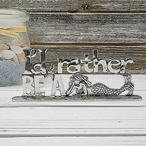 Pewter Mermaid Plaque