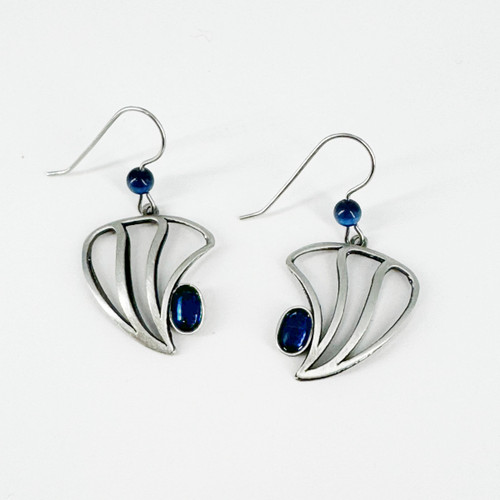 Christophe Poly Hook Earrings - Blue Wave