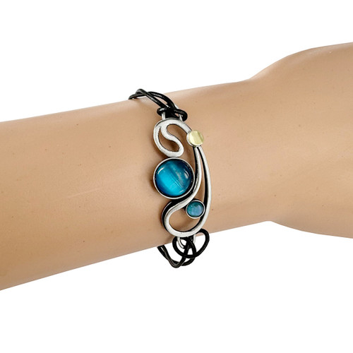 Christophe Poly Bracelet - Aqua Swirl