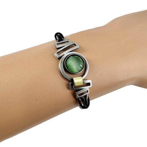 Christophe Poly Bracelet - Light Green Circle