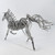 Aluminum Wire Sculpture - Horses
