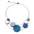 Orbit Triple Strand Necklace - Blue Shades