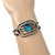 Christophe Poly Aqua Circle Leather Bracelet